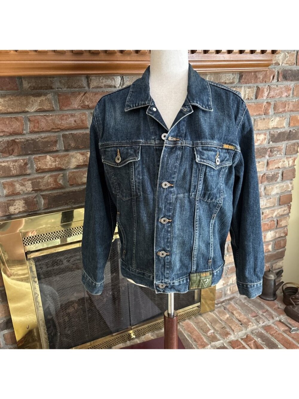 Vintage Ladies Guess G-81 Denim Jacket Size 16 Big Logo 1980’s